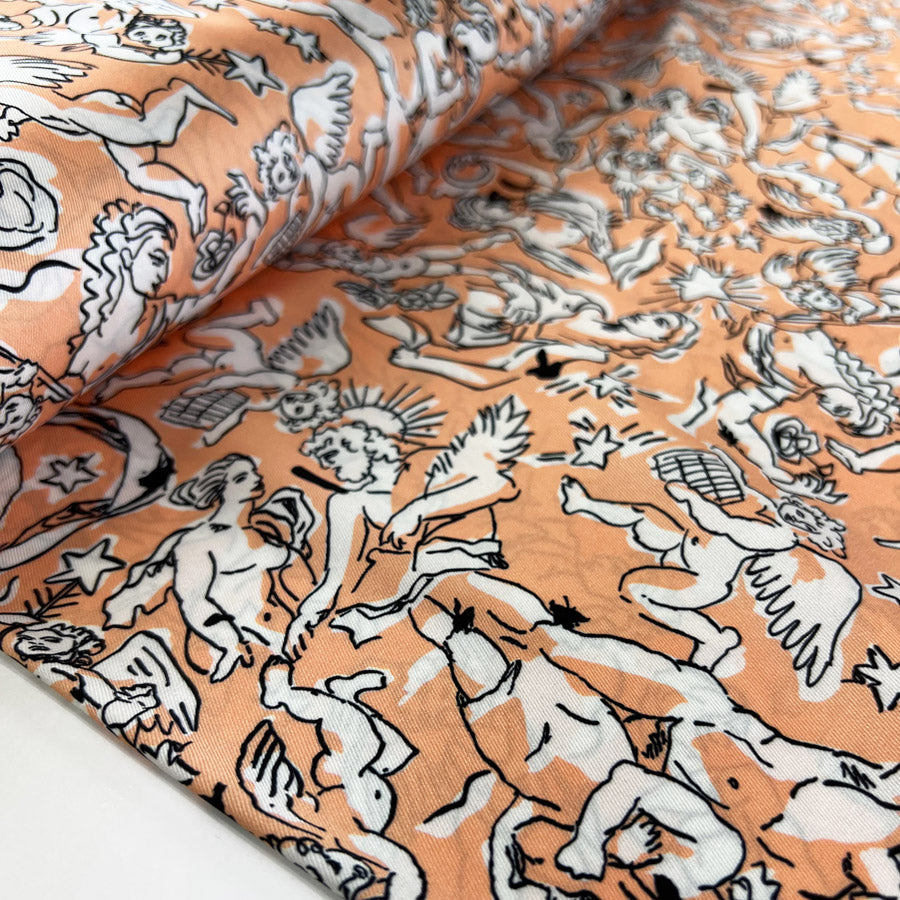 Renaissance Peach Polyester Printed Lining Fabric Bolt 34D8418F 35Bb 4D30 83C5 F1A23A4Ffe46