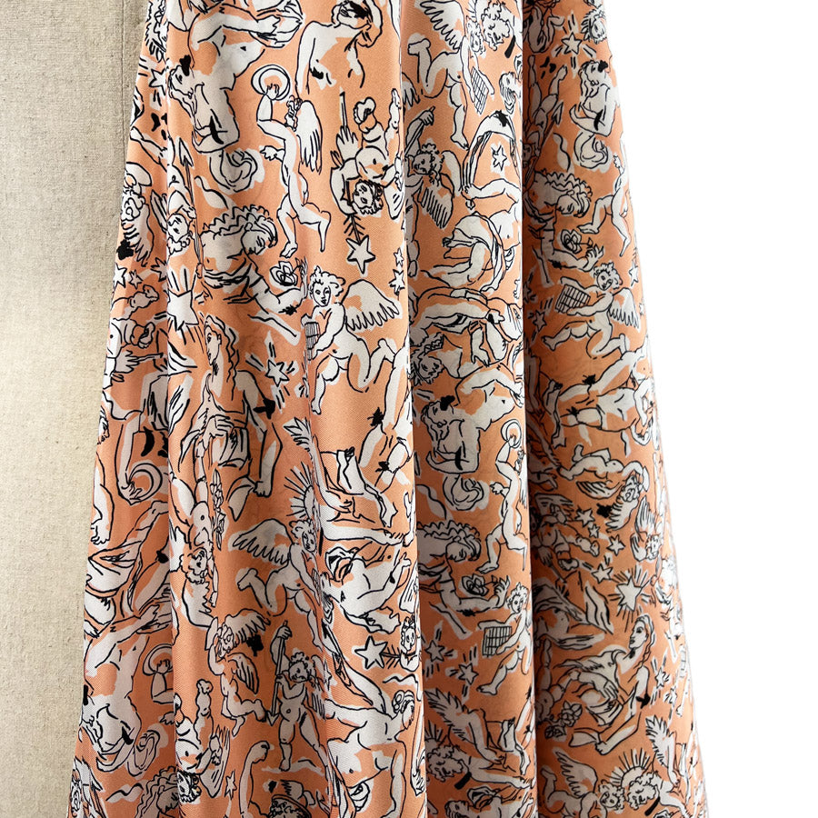 Renaissance Peach Polyester Printed Lining Fabric Drape 60C99F4F 38Ef 48Ba 81D0 2963150Af77B