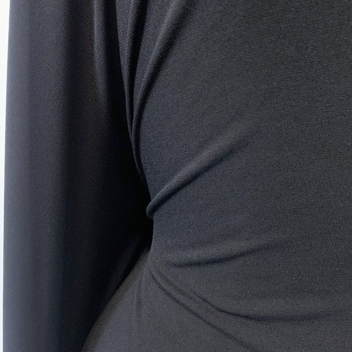Ritual Black Colour Ity Jersey Fabric John Kaldor Close Up