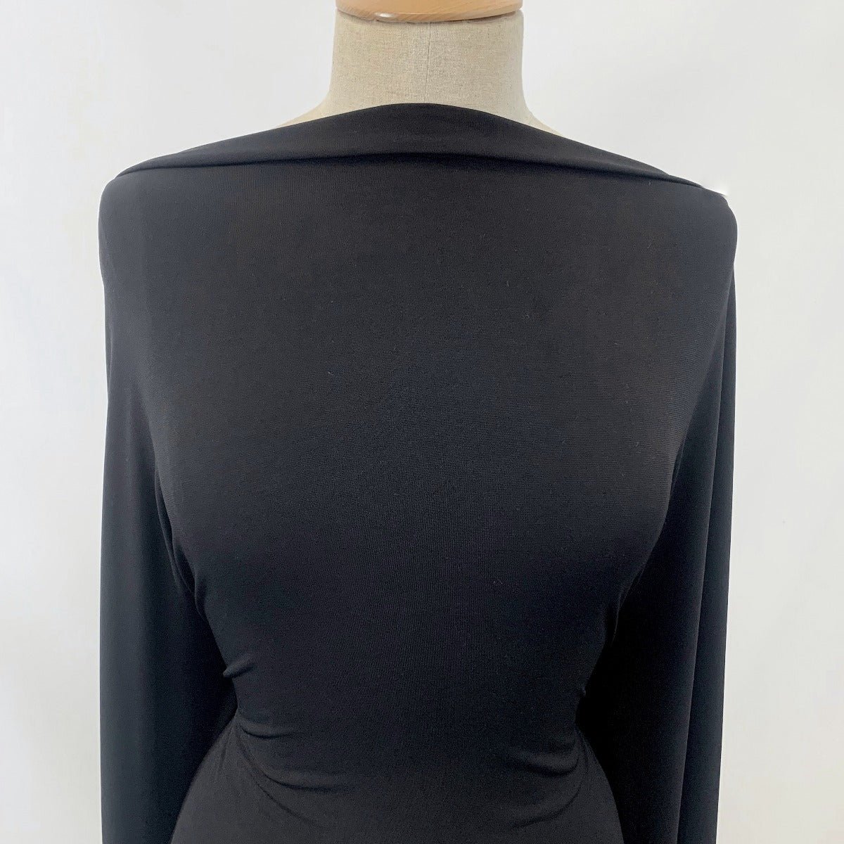 Ritual Black Colour Ity Jersey Fabric John Kaldor Neck