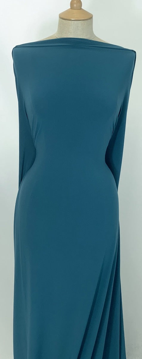 Ritual Teal Jade Colour Ity Jersey Fabric John Kaldor Dress