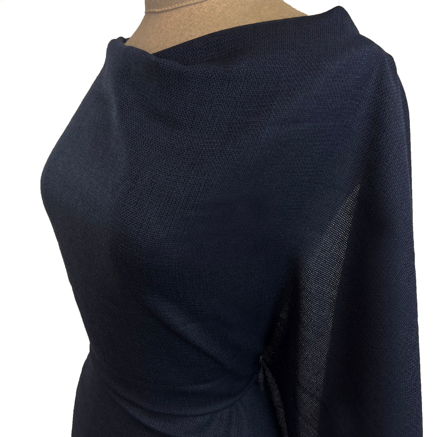 Sackcloth And Ashes Navy Wool Lightweight Suiting Fabric Side