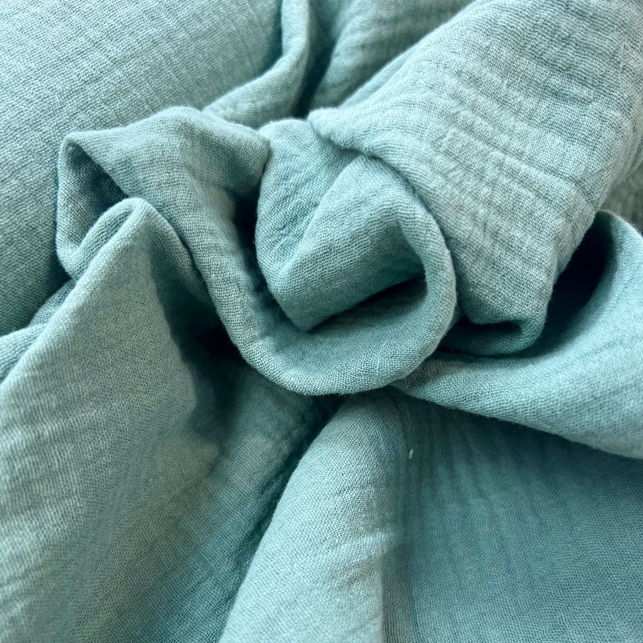 Sage Double Gauze Dress Craft Fabric Close Up