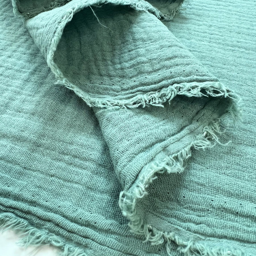 Sage Double Gauze Dress Craft Fabric Folds