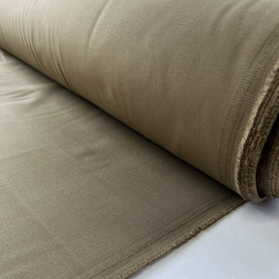 Sands Of Time Cotton Twill Woven Beige Khaki Trouser Fabric Roll