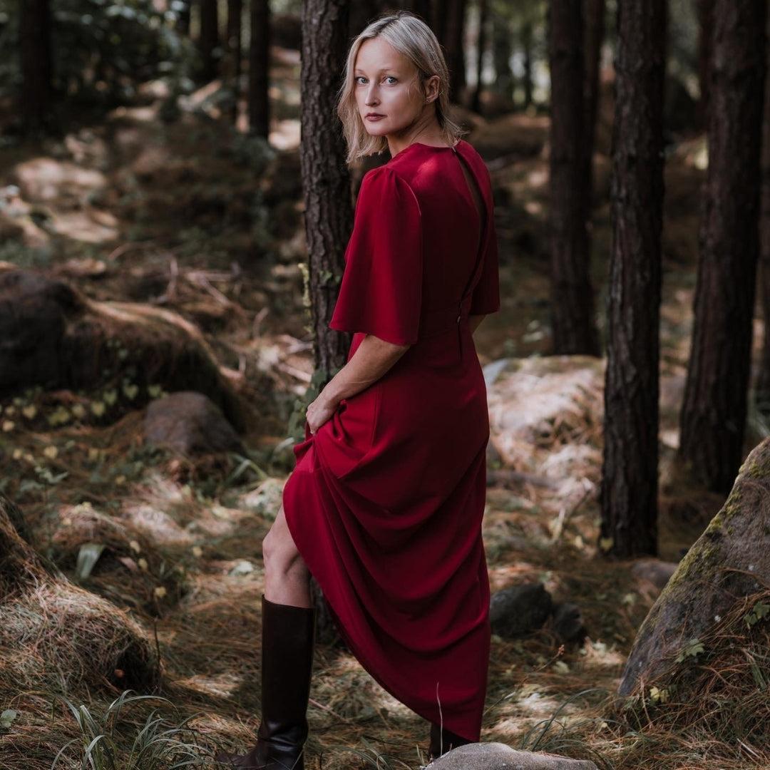 Satin Crepe Dress By Olia