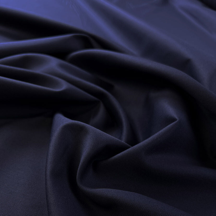 Scrubs Blue Black Cotton Polyester Twill Trousering Fabric