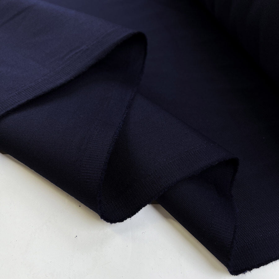 Scrubs Blue Black Cotton Polyester Twill Trousering Fabric Fold