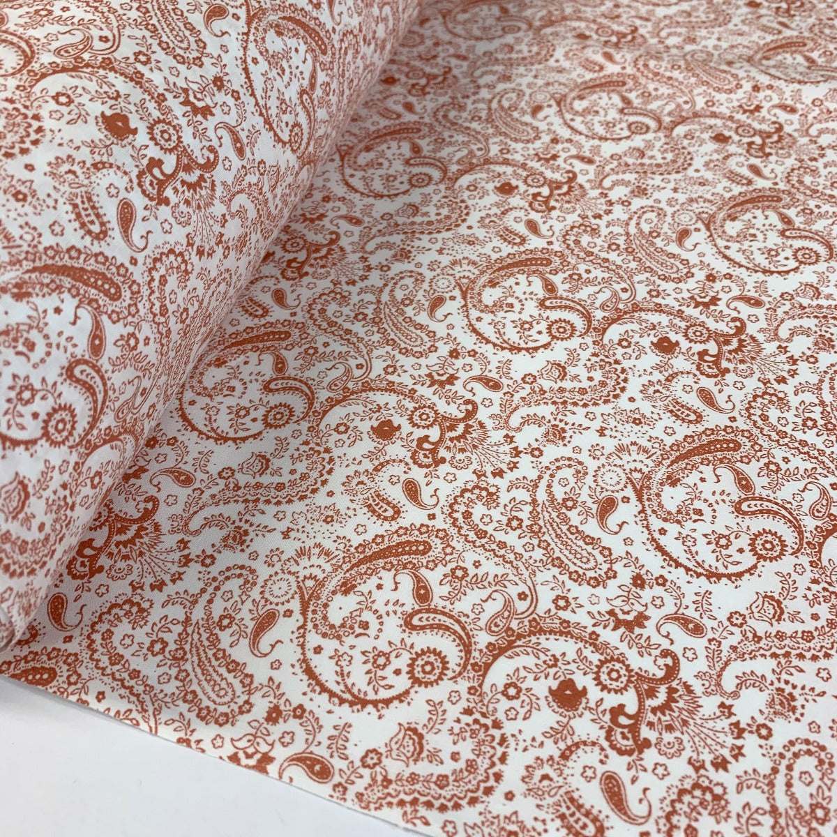 Sewing Room Henna Art Orange Cotton Fabric R