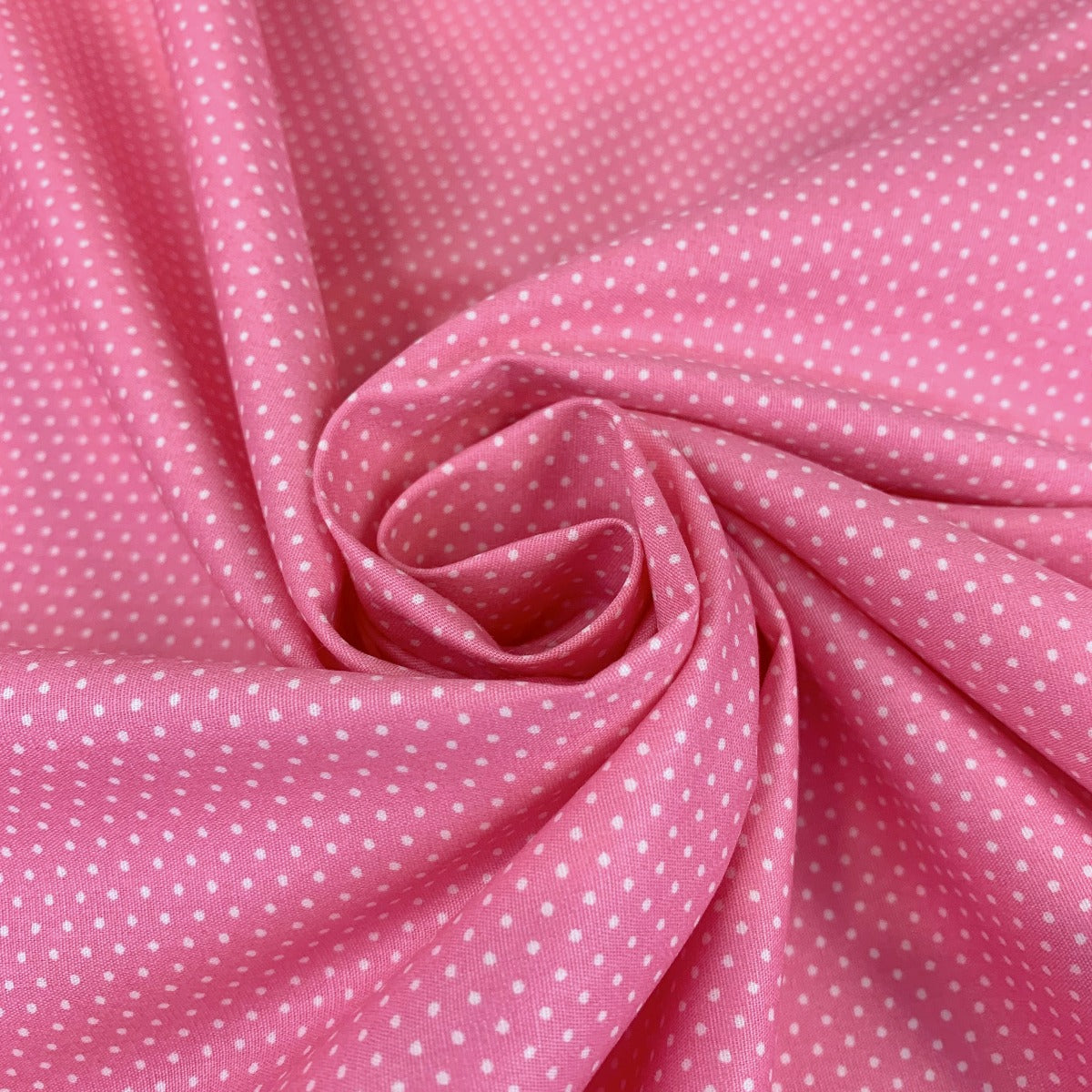 Sewing Room Mirco Dot Pink Cotton Fabric Cud