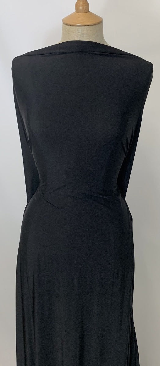 Sheen Black Stretchy Knitted Jersey Black Dress Lining Dress