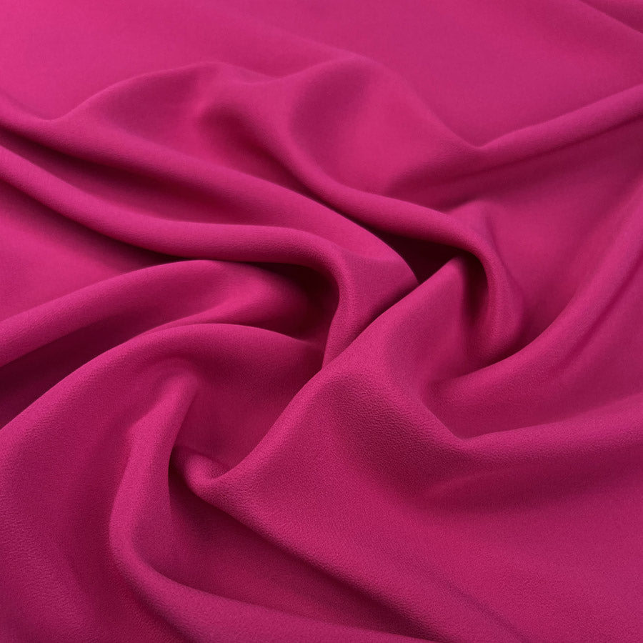 Silk Plus Fuchsia Pink Acetate Italian Lightweight Plain Woven Dress Fabric