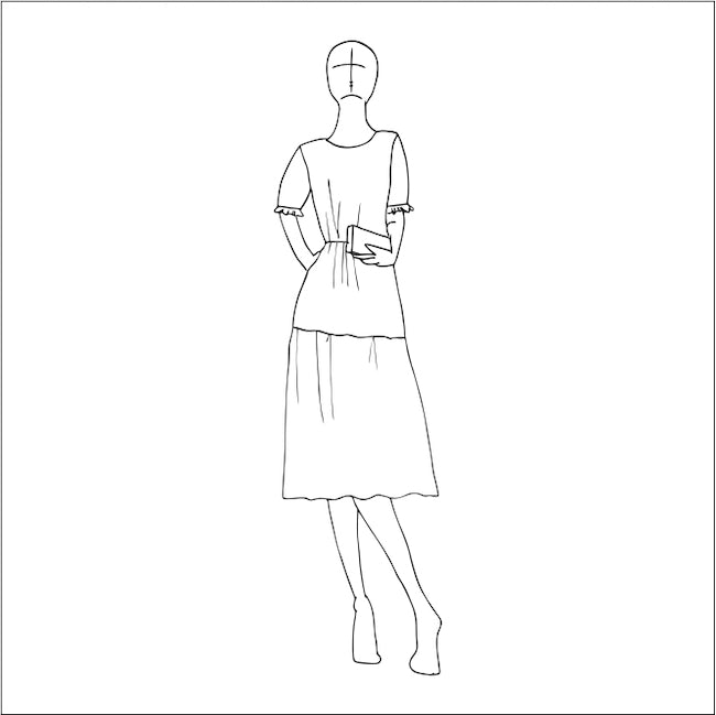 Size Me Sewing Vienne Blouse Pattern Sketch