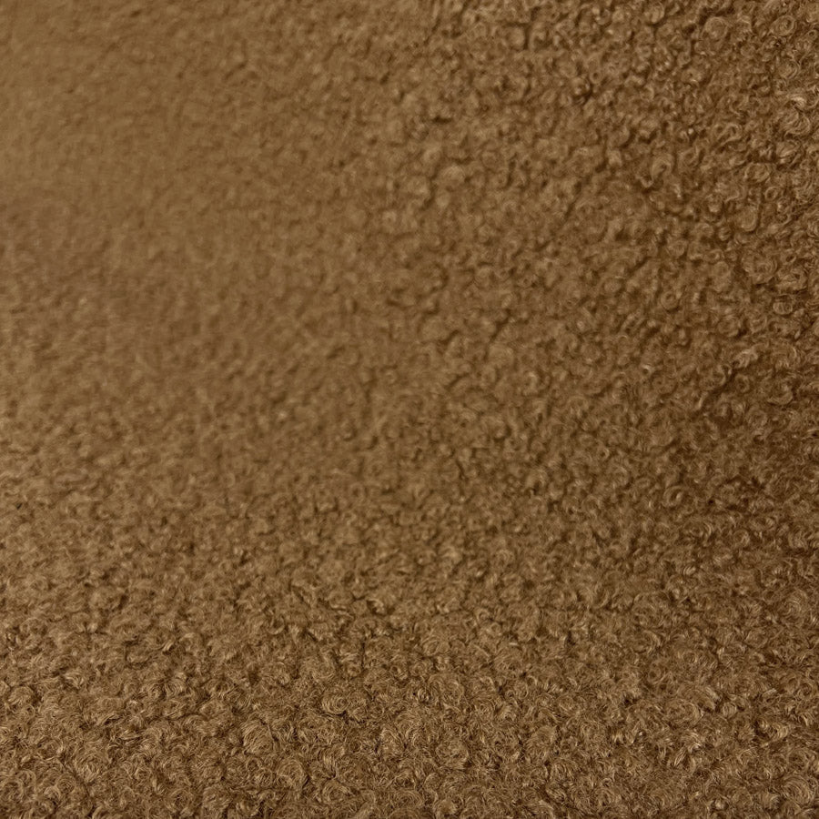 Snuggle Soft Brown Polyester Boucle Coating Fabric