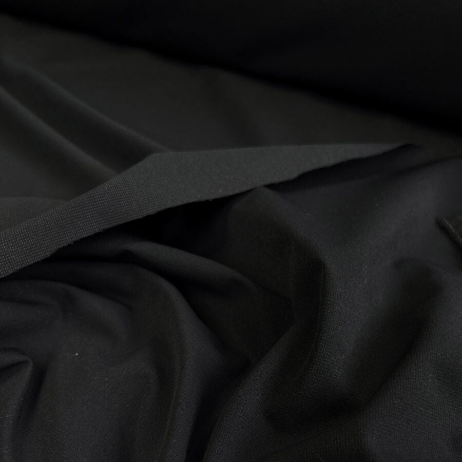 Sporty Nylon Spandex Black Stretch Fabric