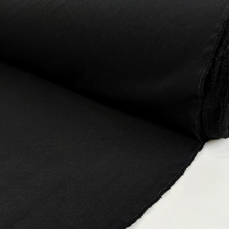 Sporty Nylon Spandex Black Stretch Fabric Roll
