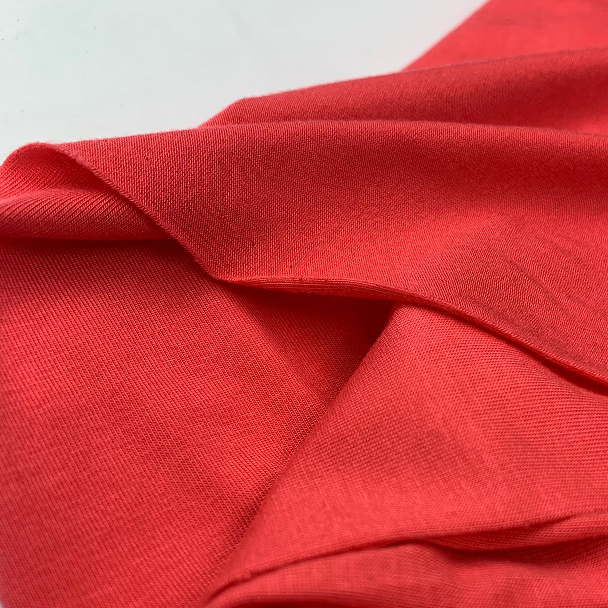 Squisito Coral 93 Viscose 7 Lycra Jersey Fold