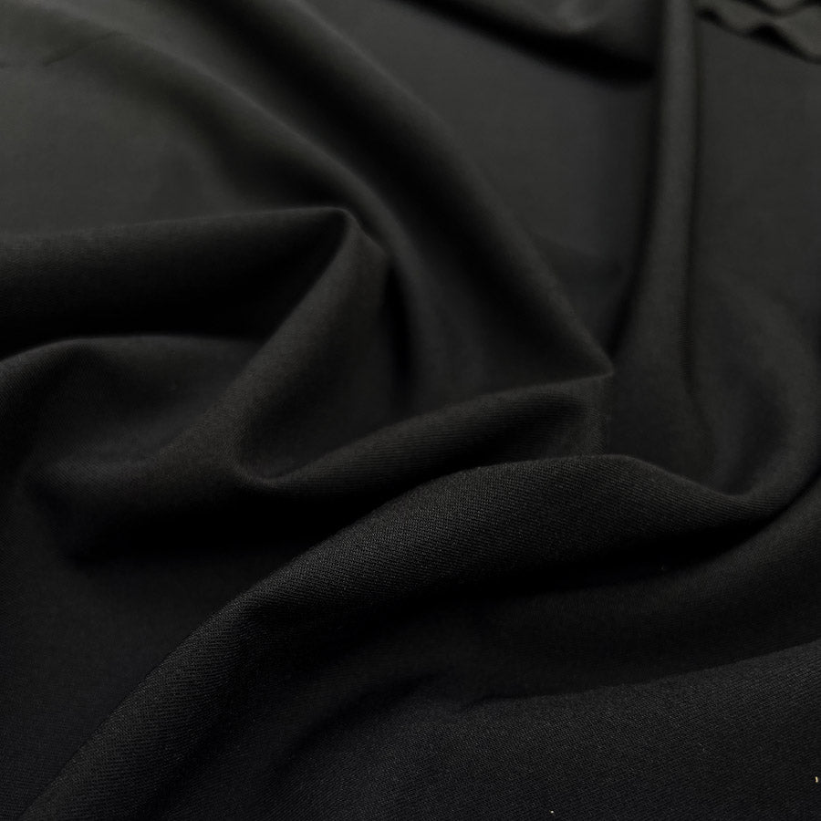 Stretch Twill Black Plain Polyester Viscose Elastane Suiting Fabric Cu 874Da2F1 3E82 409C B6E6 C2Dbd9F5B217