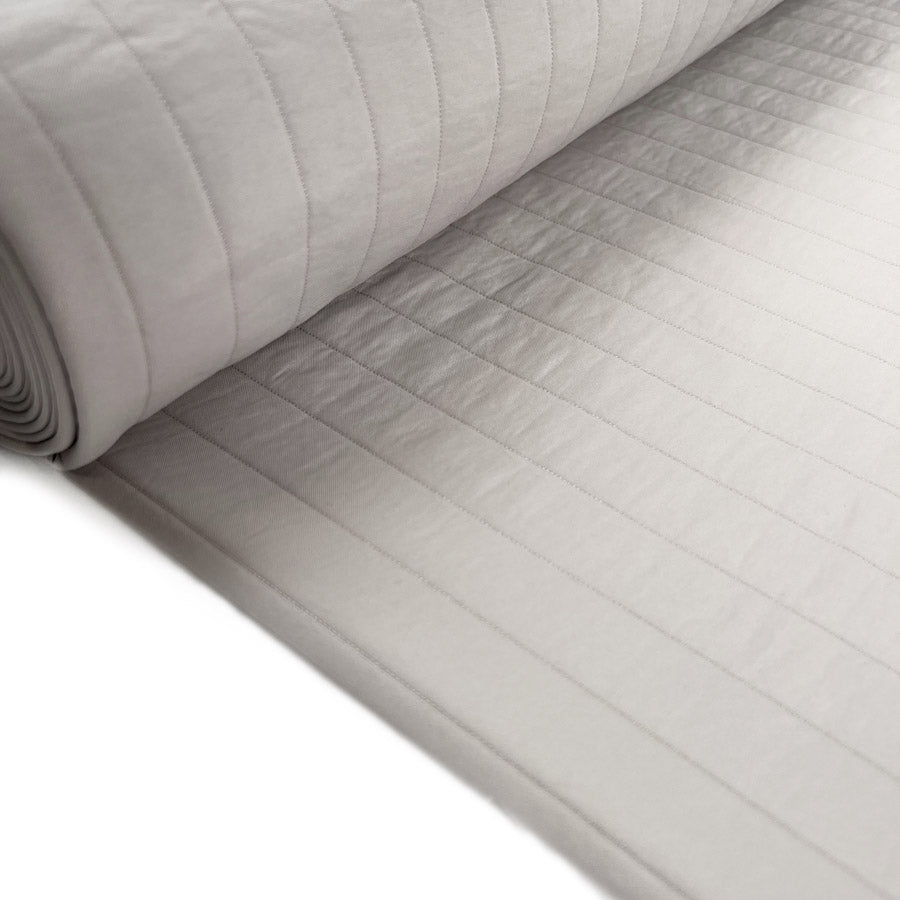 Stripe Quilt Sand Polyester Spandex Beige Coating Fabric Bolt
