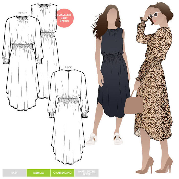 Style arc asha dress pattern cover