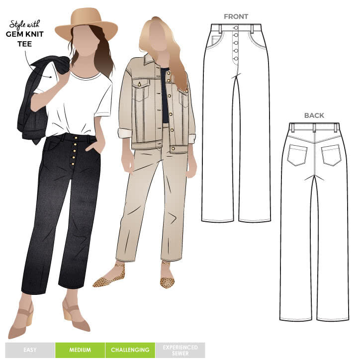 Style Arc Elwood Jean Pattern Cover