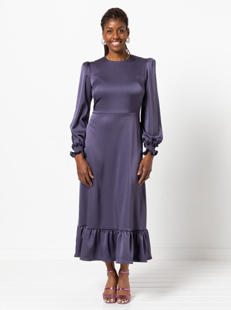 Style arc queenie woven dress pattern 10