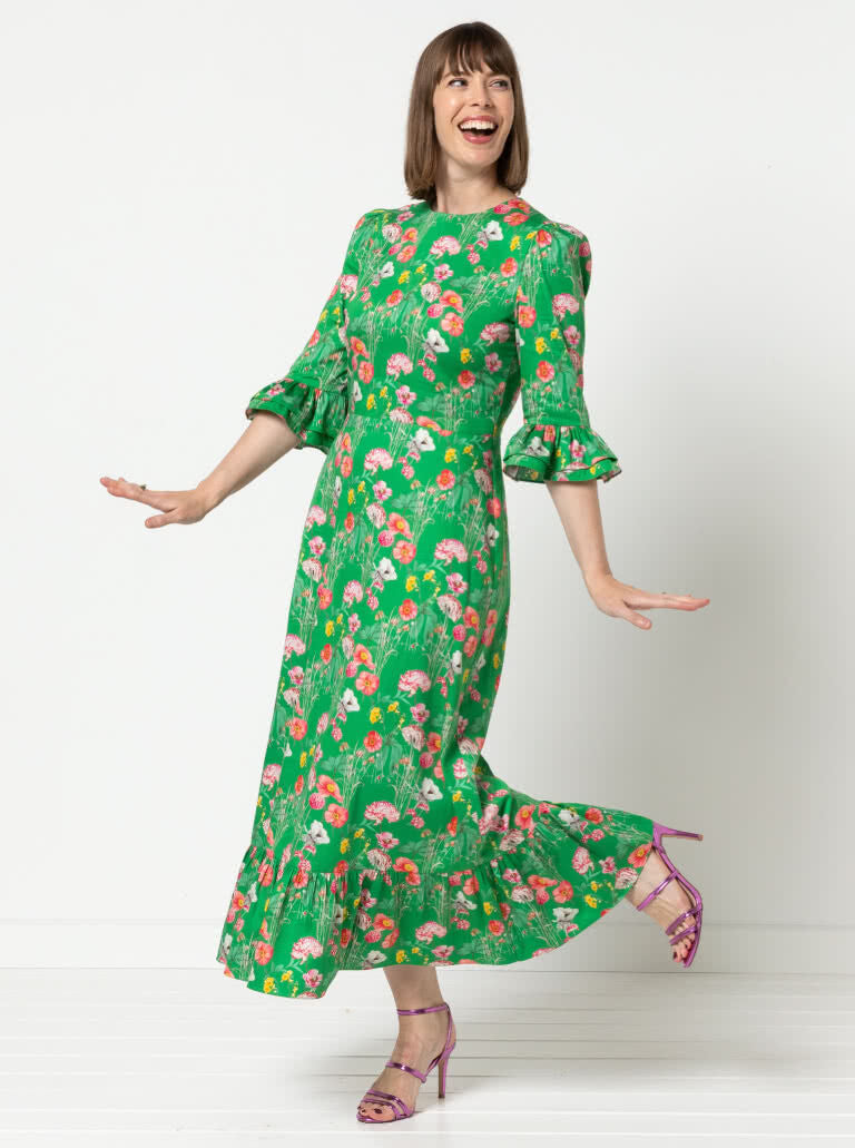 Style arc queenie woven dress pattern 12