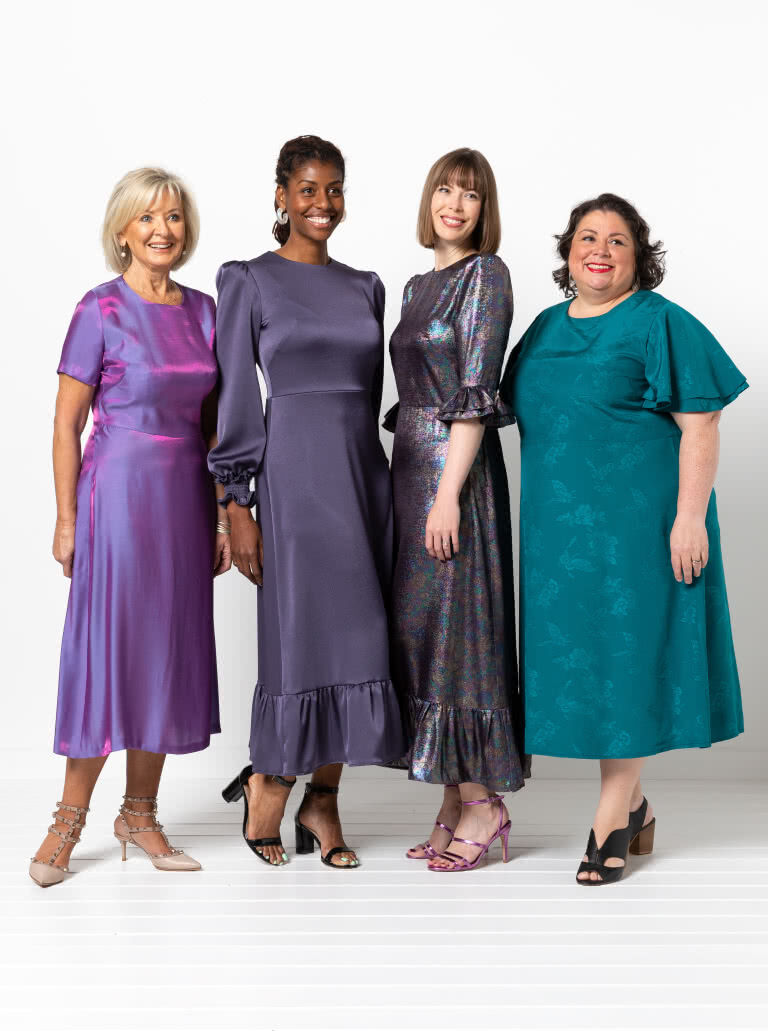 Style arc queenie woven dress pattern 1