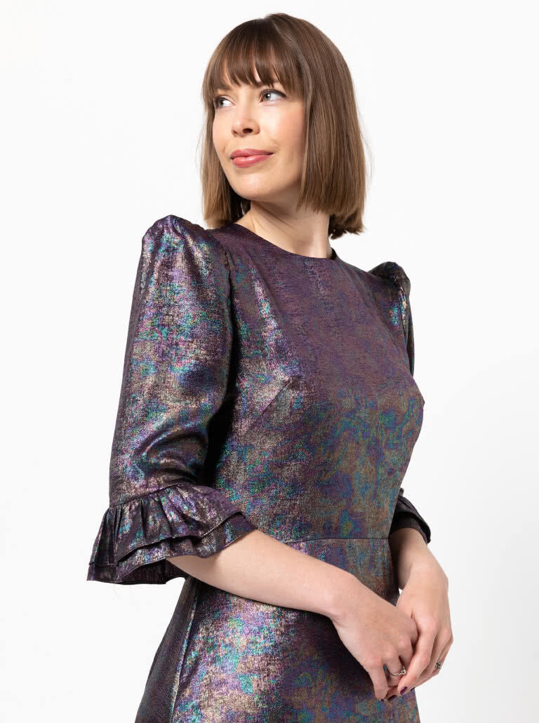 Style arc queenie woven dress pattern 4