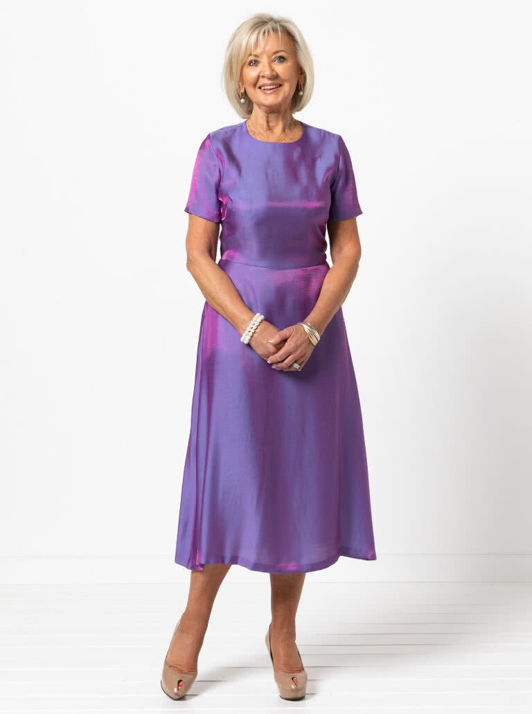 Style arc queenie woven dress pattern 6