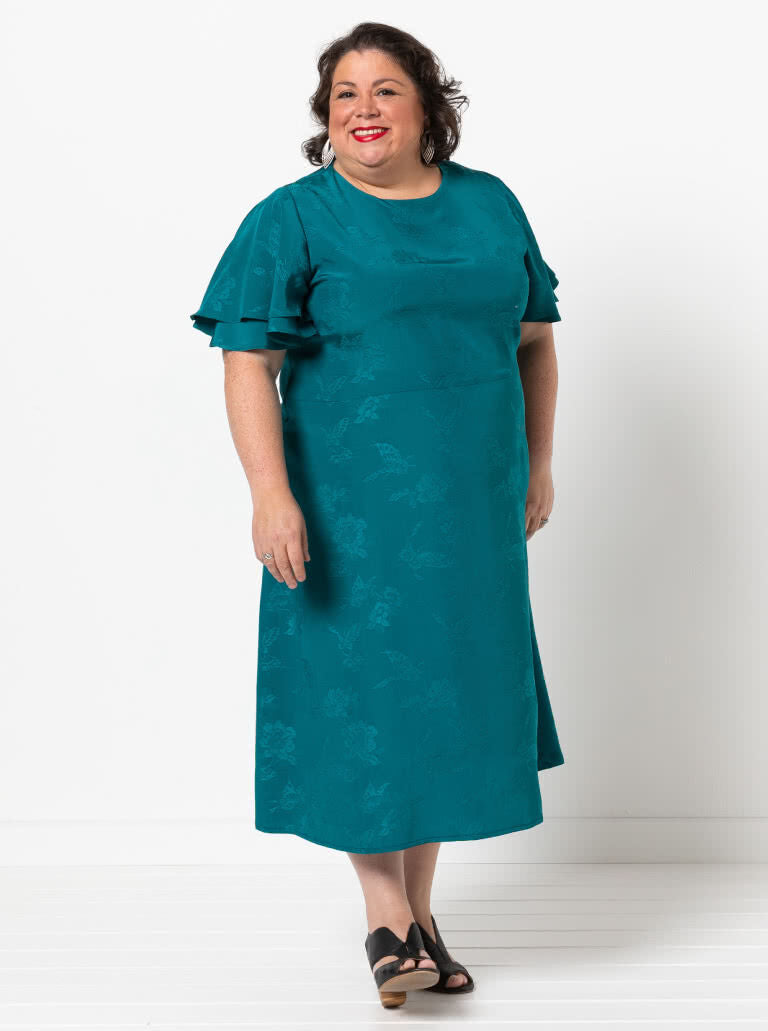 Style arc queenie woven dress pattern 8