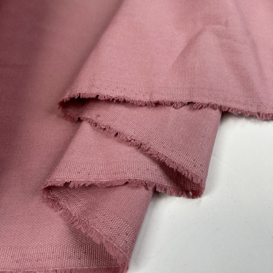 Sunset Pink Cotton Twill Trouser Fabric Fold