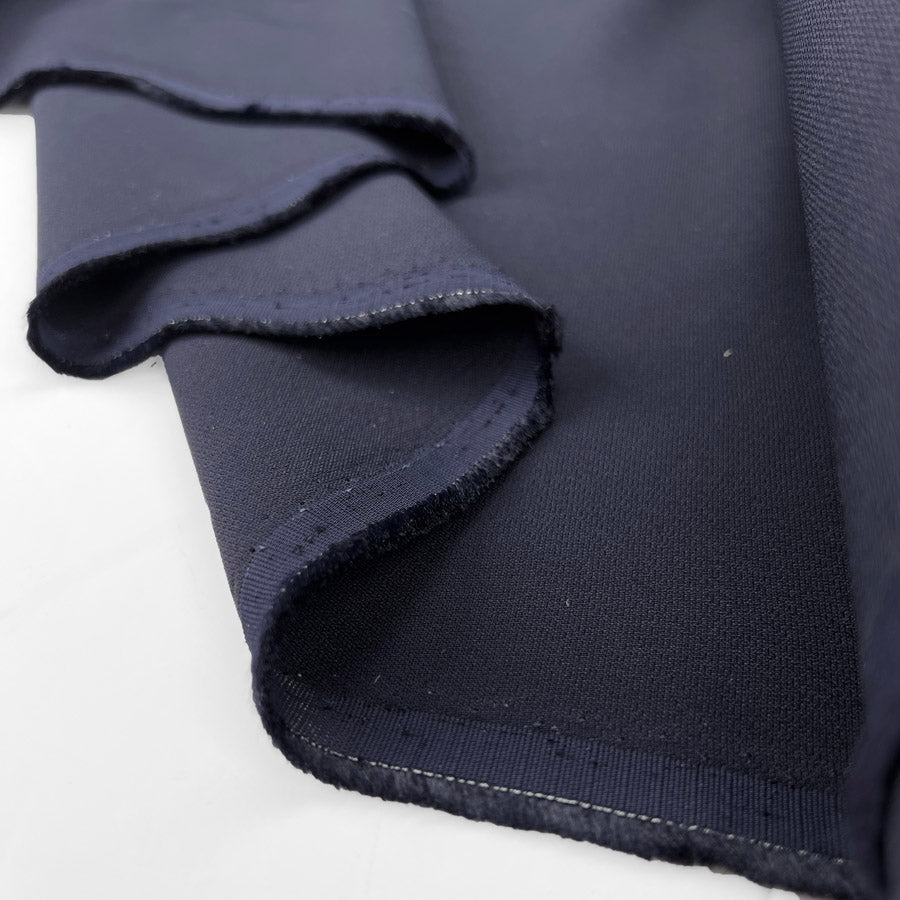 Superfine Cotton Viscose Suiting Fabroc Fabrica Navy Fold