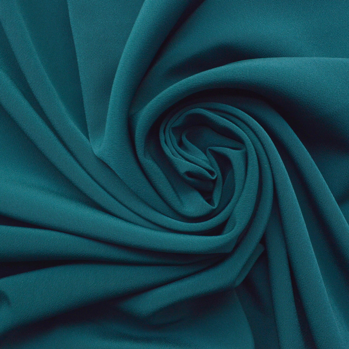 Superior Satin Crepe Deep Teal Polyester Crepe Dress Garments Fabric Cud