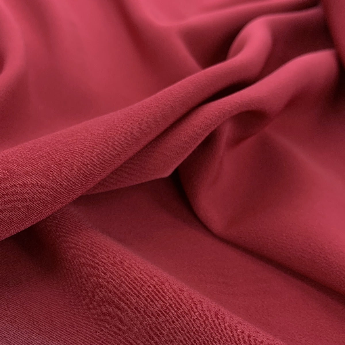 Superior Satin Crepe Polyester Dress Fabric Cherry Fold