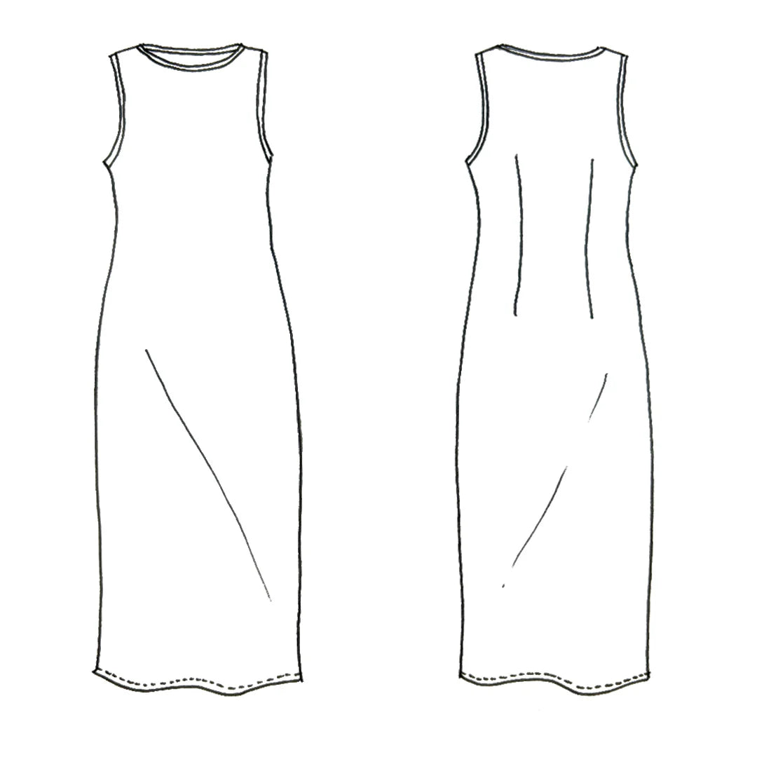 Tessuti Alessi Bias Dress Pattern Uk Xxs Xl Sketch