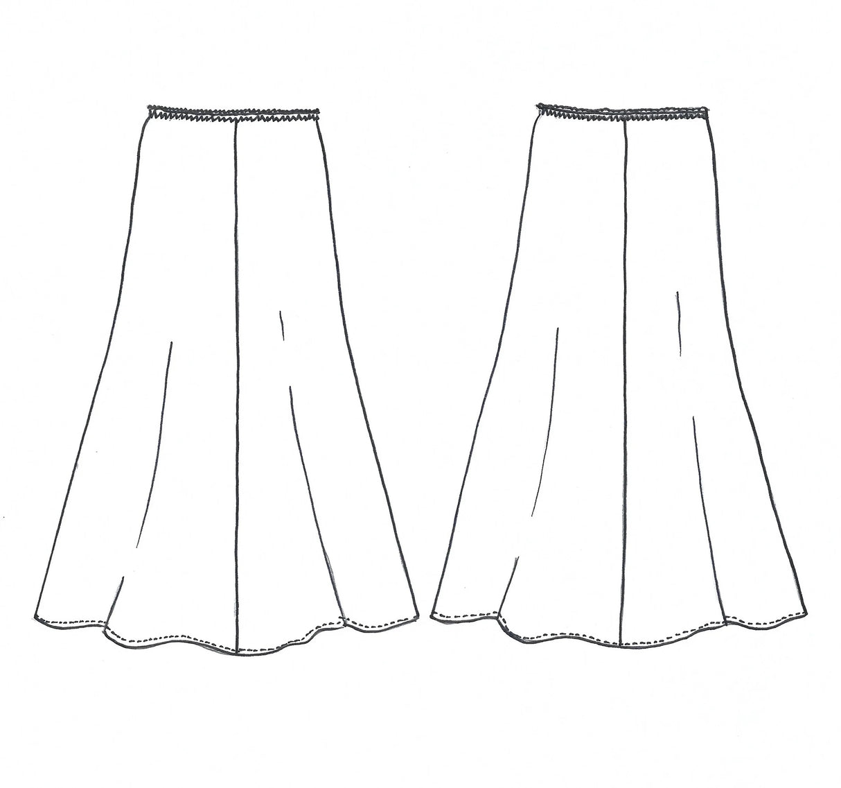 Tessuti Avery Skirt Sewing Pattern Uk 6 22 Sketch