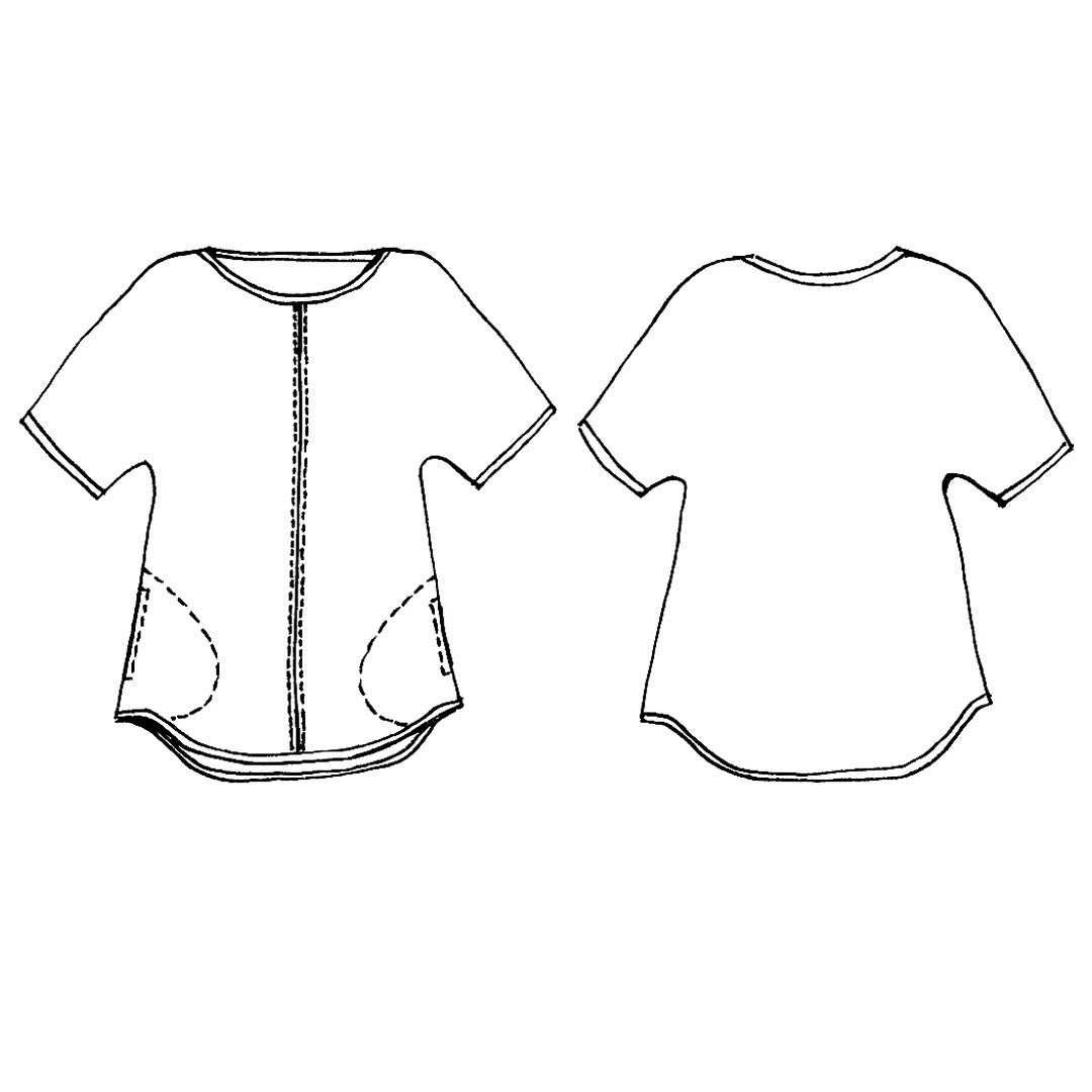 Tessuti Cora Top Sewing Pattern Uk 6 22 Sketch