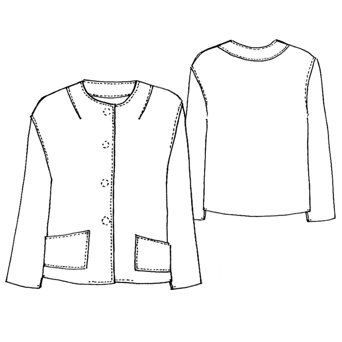 Tessuti lyon jacket pattern sketch