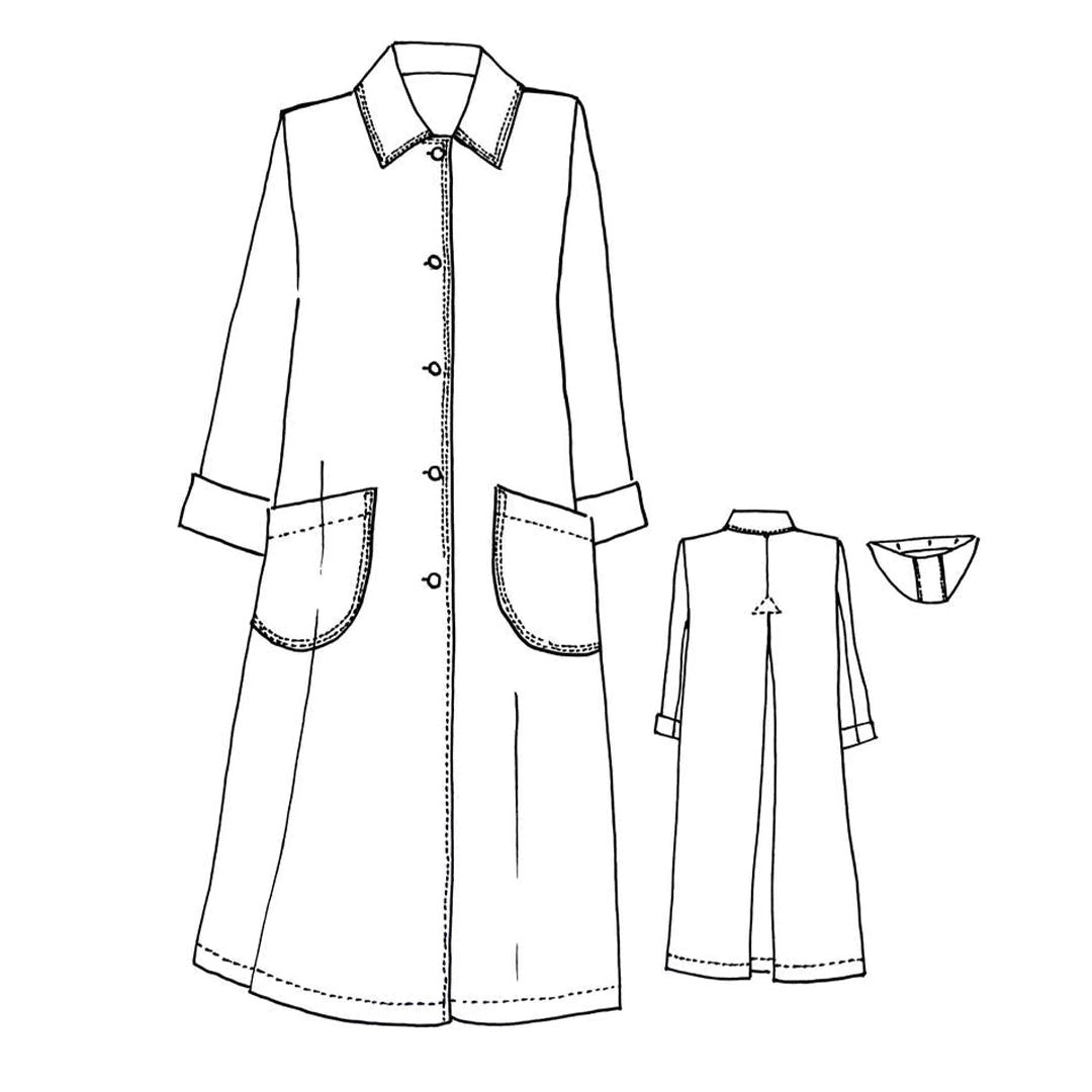 Tessuti melbourne trench coat pattern sketch