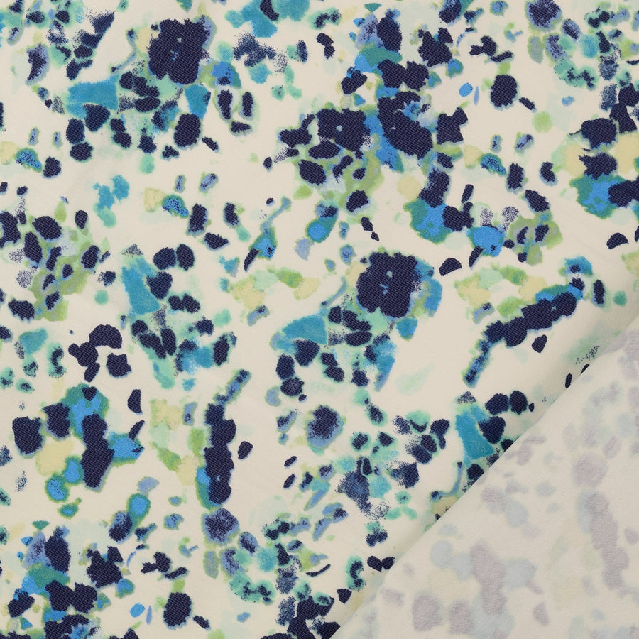 The big stretch blue abstract viscose polyamide elastane dress fabric fold