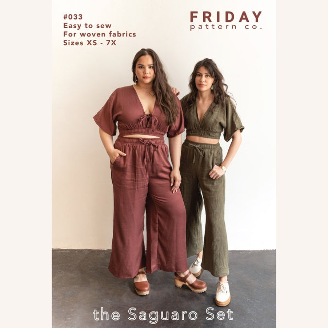 The saguaro top and trouser pattern by friday pattern company cover