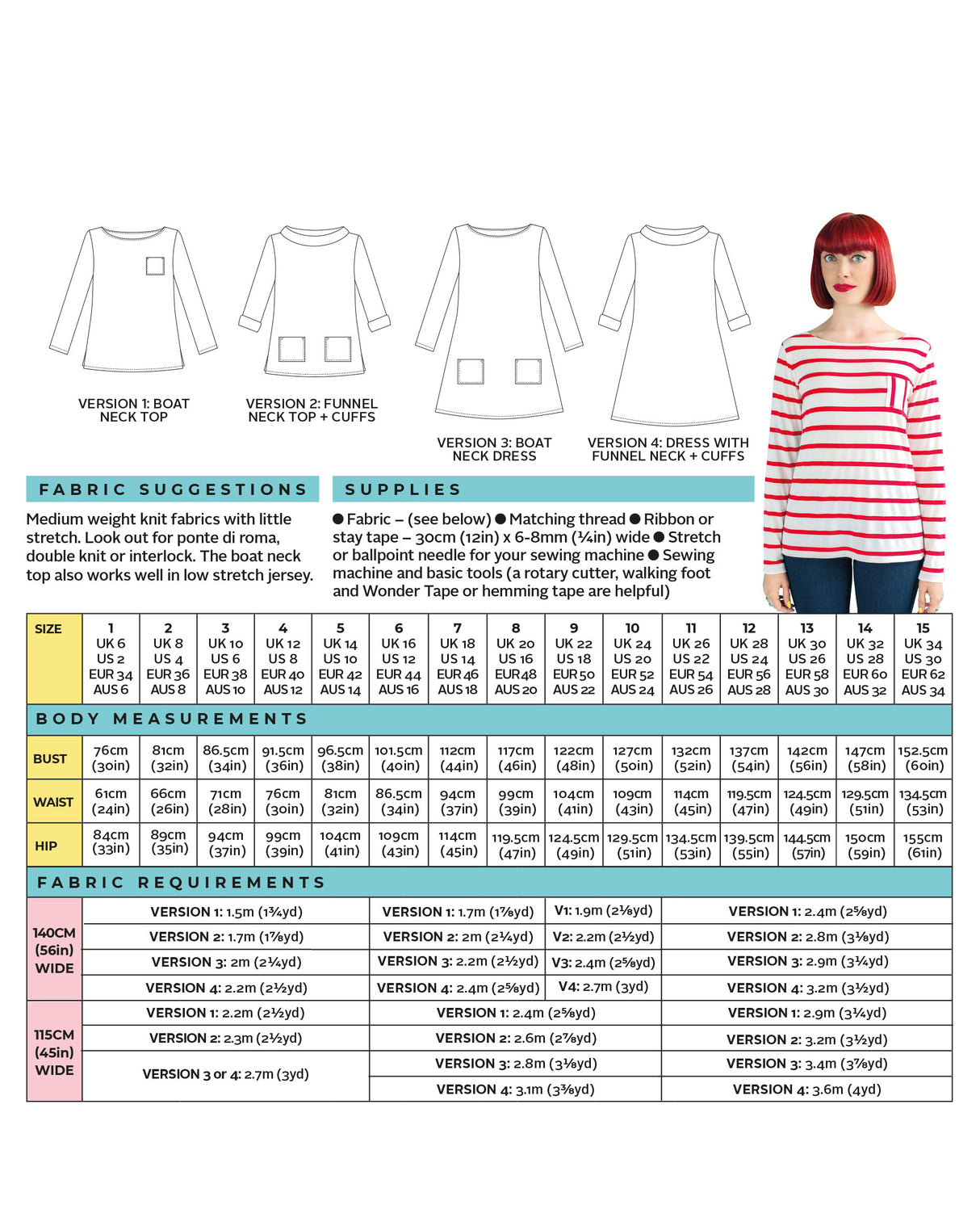 Tilly And The Buttons Coco Top And Dress Pattern Back