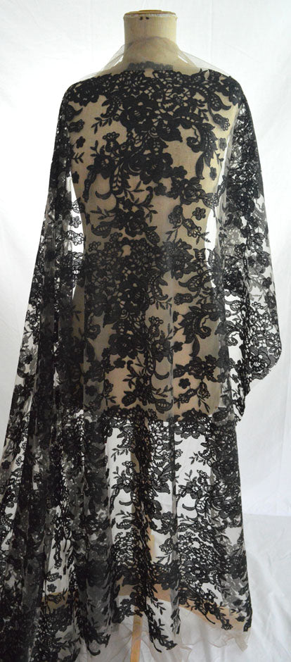 To Party Floral Black Lace M