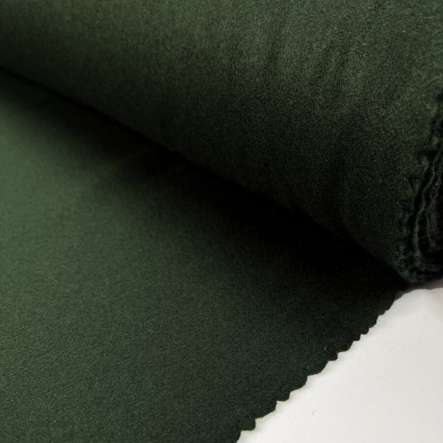 To Boldly Go Wool Cashmere Green Italian Brushed Coating Fabric Roll