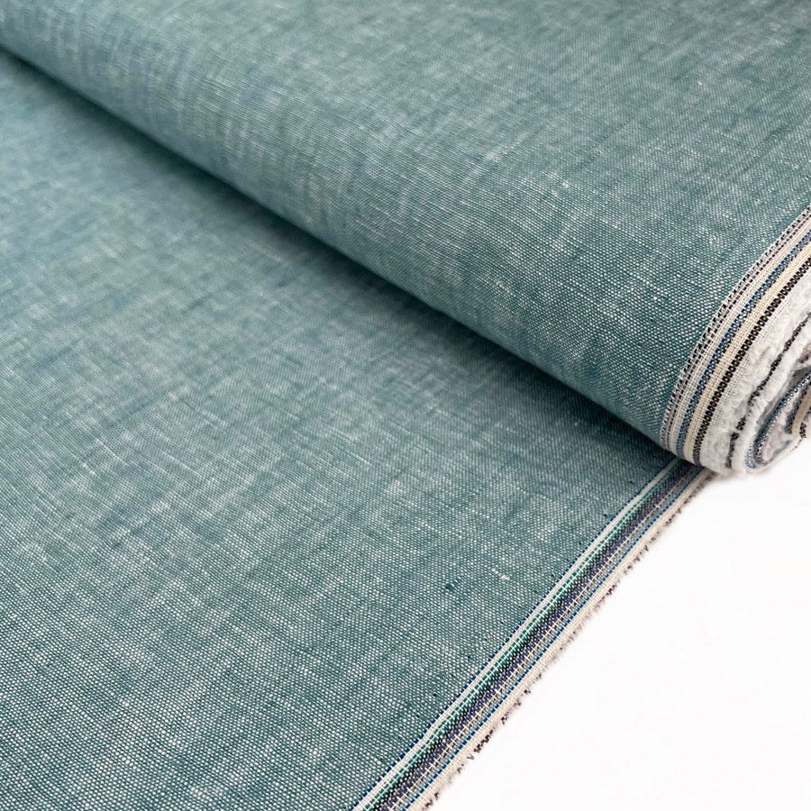 Traditional Linen Mint Green Rami Woven Dress Fabric Bolt