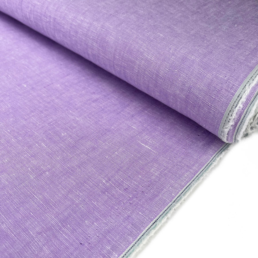 Traditional Linen Violet Purple Rami Woven Dress Fabric Bolt