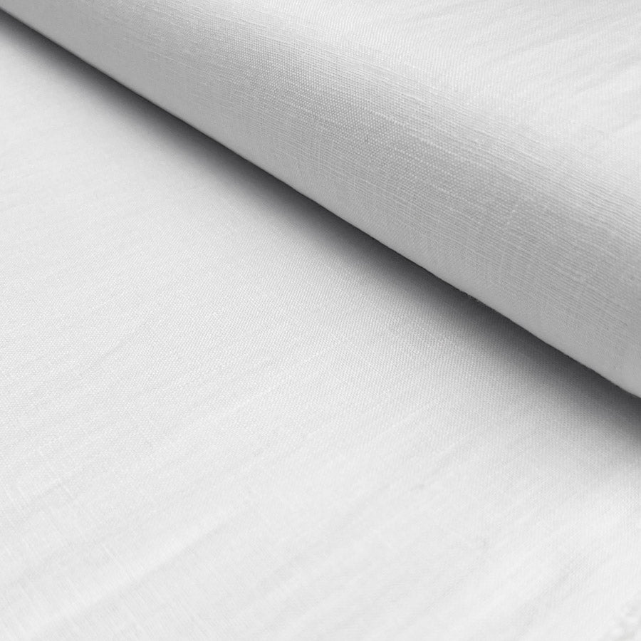 Traditional Linen White Purple Rami Woven Dress Fabric Bolt