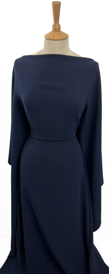 Triple Crepe Dressmaking Fabric Navy Dress