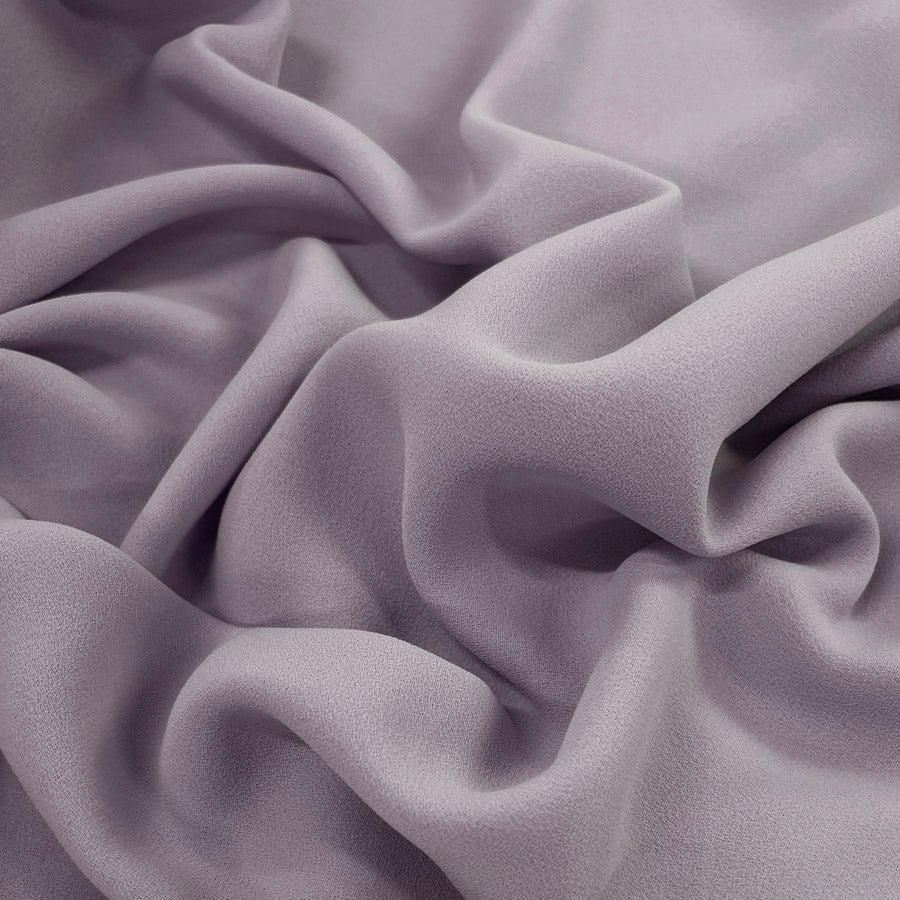Triple Crepe Polyester Dress Fabric Dusky Lilac